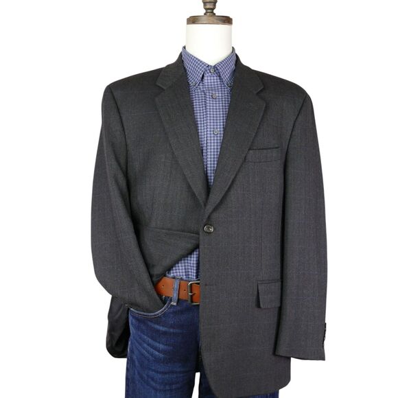 Ralph Lauren Charcoal Herringbone Blazer - Picture 2 of 16